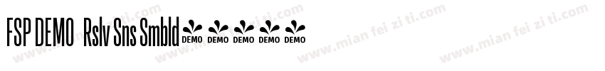 FSP DEMO   Rslv Sns Smbld字体转换